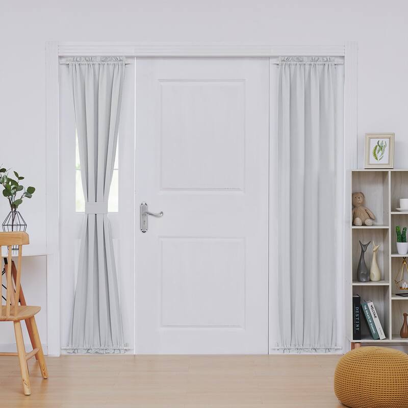 Deconovo French Door Curtain with Rod Pocket and Tieback 1 Panel