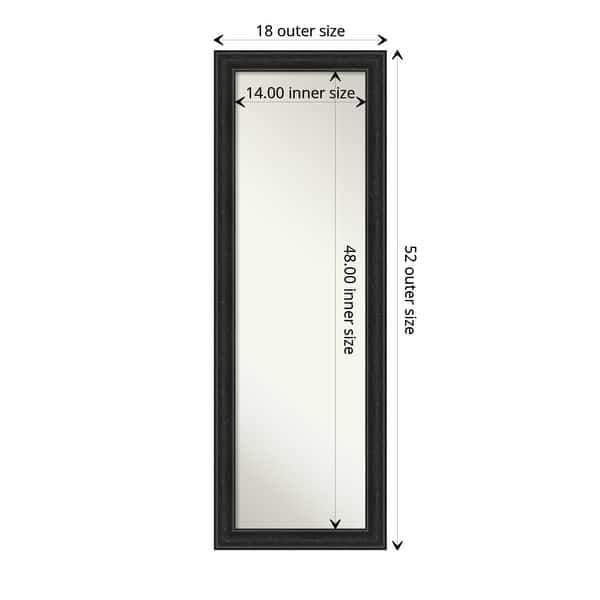 NonBeveled Full Length On The Door Mirror Black Frame Bed Bath