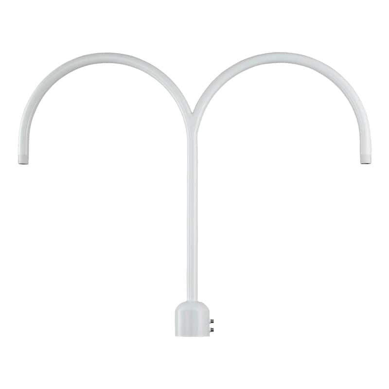 R Series Two Light Post Adapter - White