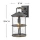 preview thumbnail 2 of 2, Hinkley Lakehouse Collection One Light 5W Med. LED Outdoor Medium Wall Mount Lantern, Aged Zinc