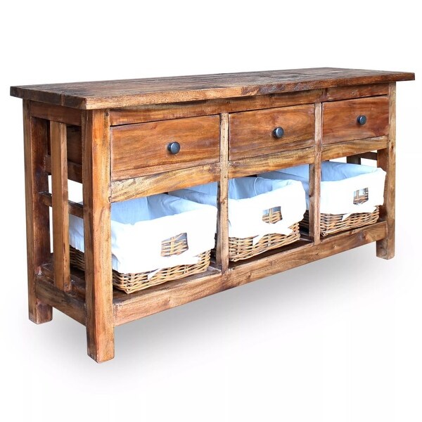 vidaXL Sideboard Solid Reclaimed Wood 39.4"x11.8"x19.7". Opens flyout.