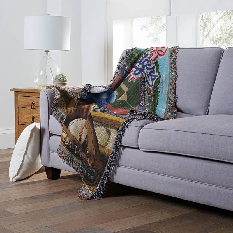 MLB Woven Tapestry Throw Blanket