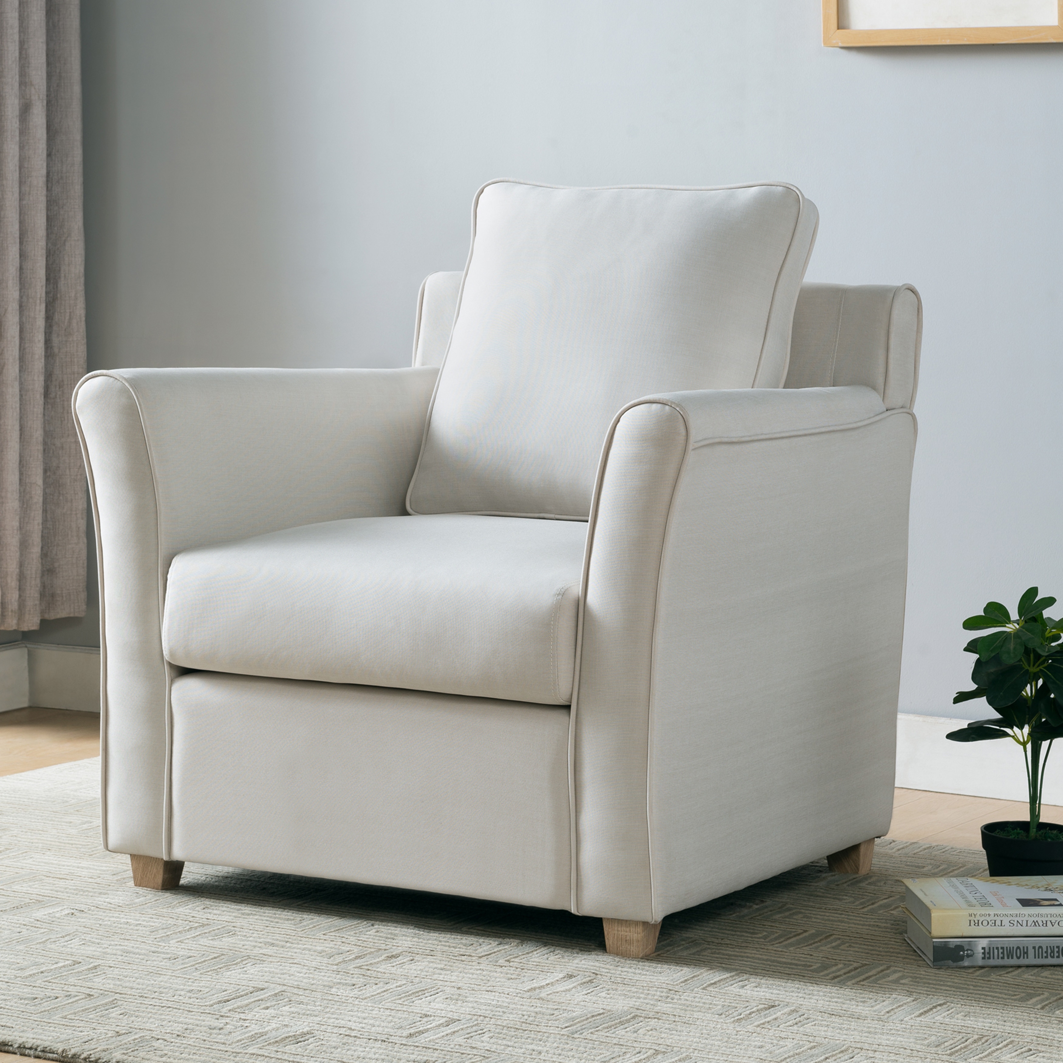 Furniture of America Golt Contemporary Flared Arm Padded Club Chair