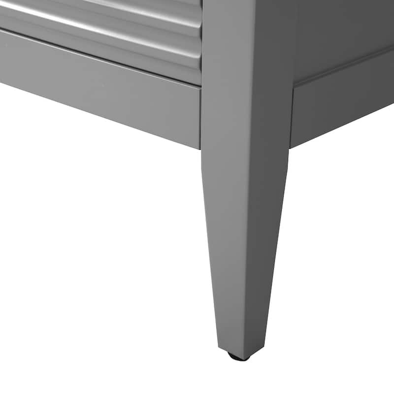 Vanity Art 60" Double Sink Bathroom Vanity Cabinet with Engineered Marble Top