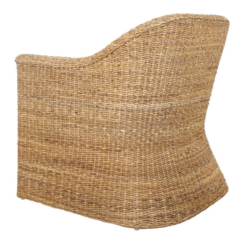 NPD Furniture Earwyn Woven Abaca Upholstered Barrel Chair