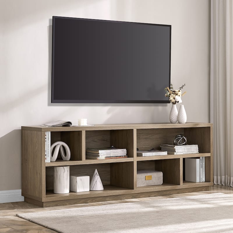 Bowman 70" TV Stand - Antiqued Gray Oak
