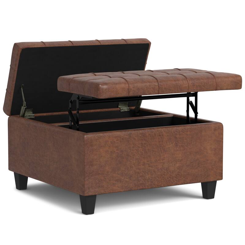 WYNDENHALL Elliot 30 inch Wide Transitional Square Table Ottoman