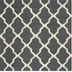 preview thumbnail 63 of 132, SAFAVIEH Handmade Cambridge Luisa Moroccan Trellis Wool Rug 4' Square - Dark Grey/Ivory
