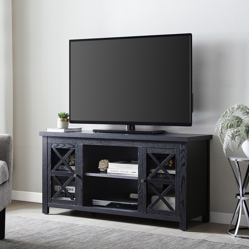 Farmhouse tv store stand black