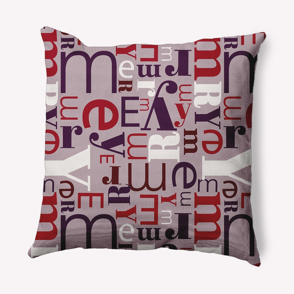 Crazy Merry Christmas Soft Spun Polyester Decorative Throw Pillow