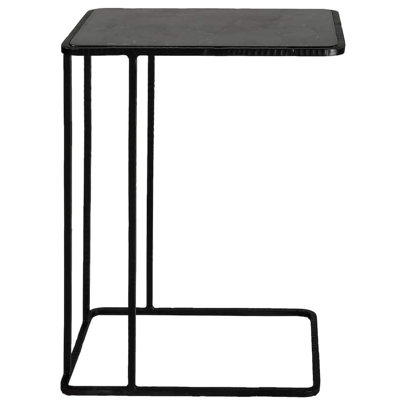 Uttermost Cavern Stone & Iron Accent Table - 17.9 W X 24 H X 12 D (in)
