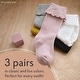 preview thumbnail 3 of 6, CozyWay Non-Slip Knee-High Socks, 3 Packs, Black White Grey, 18-36 Months