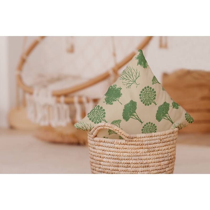 Field of Trees Decorative Throw Pillow