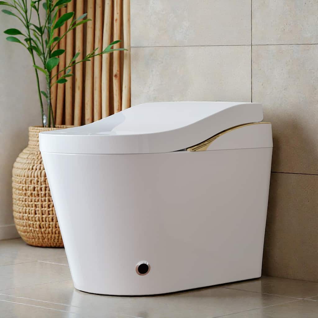 Modern Smart Toilet with Bidet. Auto Open Close. Auto Flush. Heated Seat. Warm Water. Dryer. Foam Shield