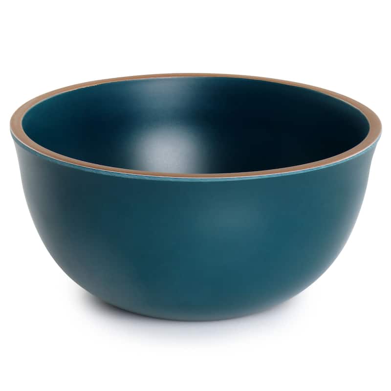 Gibson Home Rockabye 12 Piece Melamine Dinnerware Set in Dark Teal