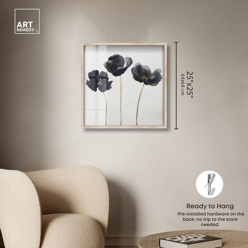 Nocturnal Flowers II Shadowbox by Art Remedy