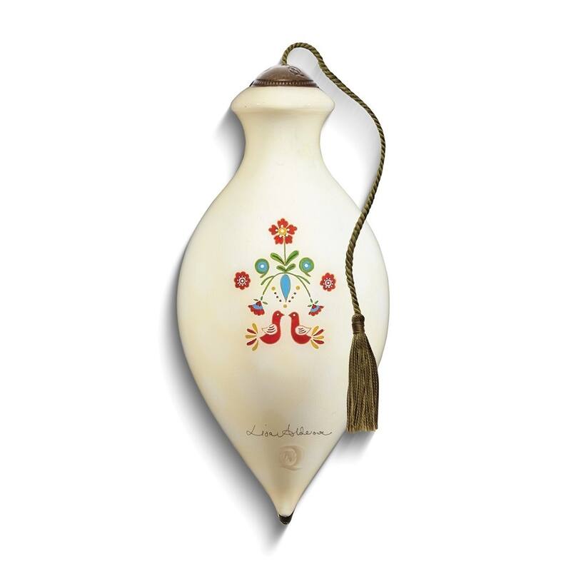 Curata Surrounded with Love Hand-Painted Glass Ornament