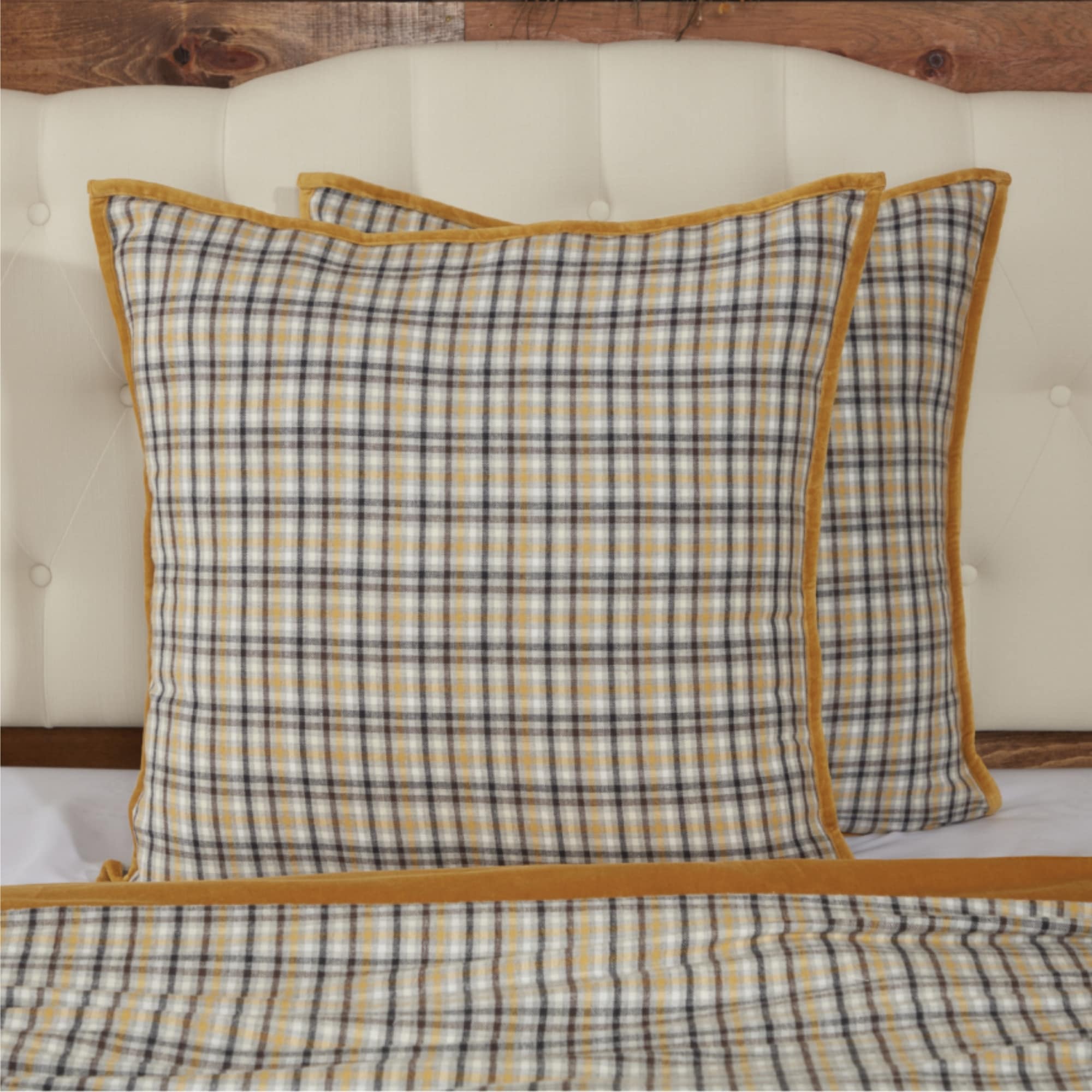 Morning Meadow Plaid Fabric Euro Sham