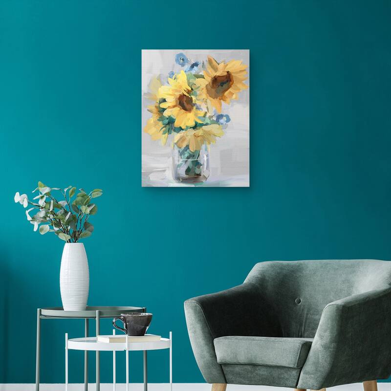 Petite Fleurs Sunflowers II by Studio Arts Canvas Art Print