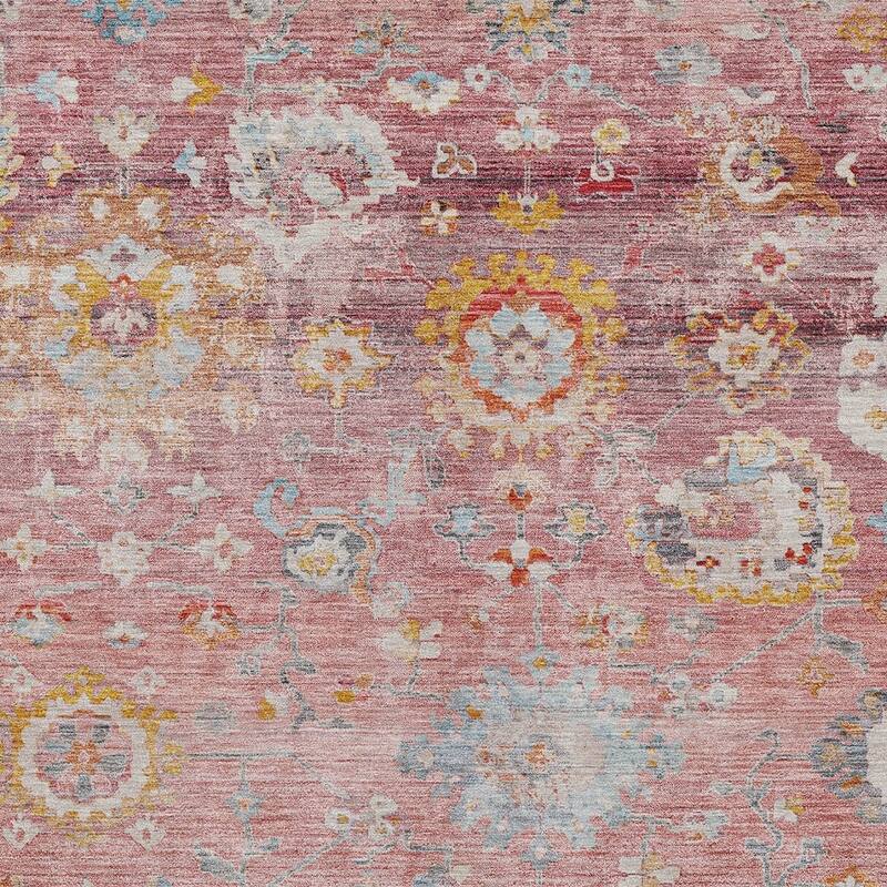 HomeRoots Floral Traditional Rectangle Outdoor Rug