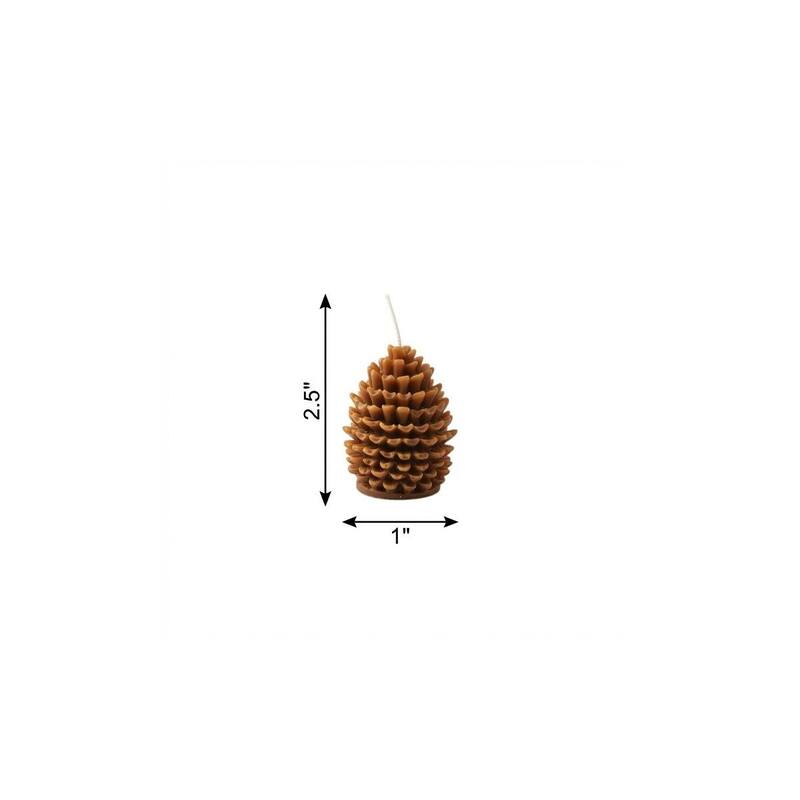 3" Brown Pumpkin And Latte Scented Dimensional Pinecone Candle