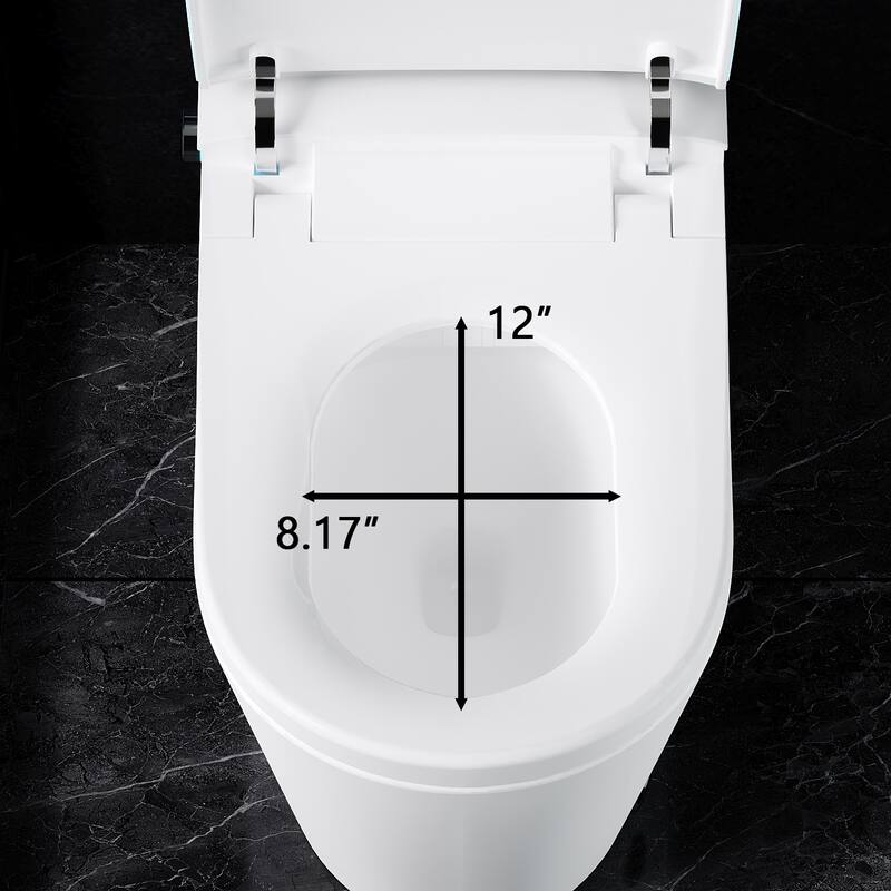 Smart Toilet with Bidet, Heated Seat, Auto Flush, Warm Air Dryer, Night Light, One-Piece Intelligent Toilet 220 lbs Capacit