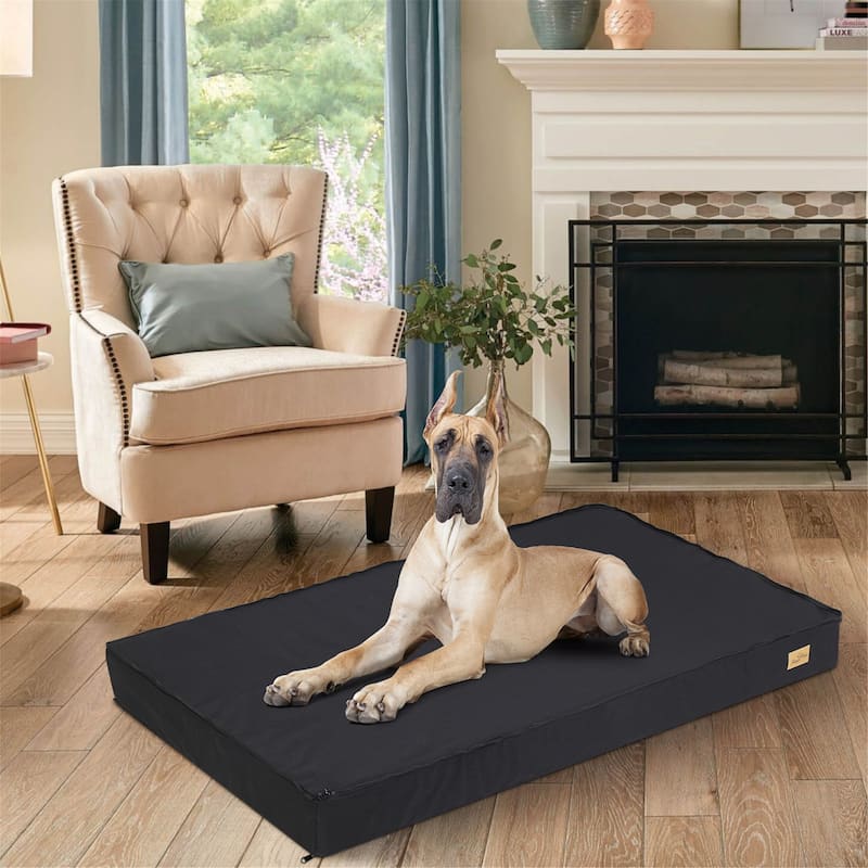 Orthopedic Foam Dog Bed Waterproof Pet Crate Mattess Cushion