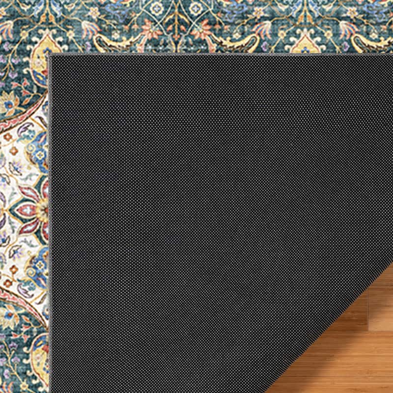 Gertmenian Crystal Print Soft Flat Pile Polyester Slip Resistant Washable Indoor Printed Area Rug Collection