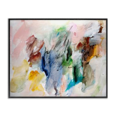 Stupell Earthy Pitter Patter Abstract Framed Giclee Art Design By Gemma Bardot