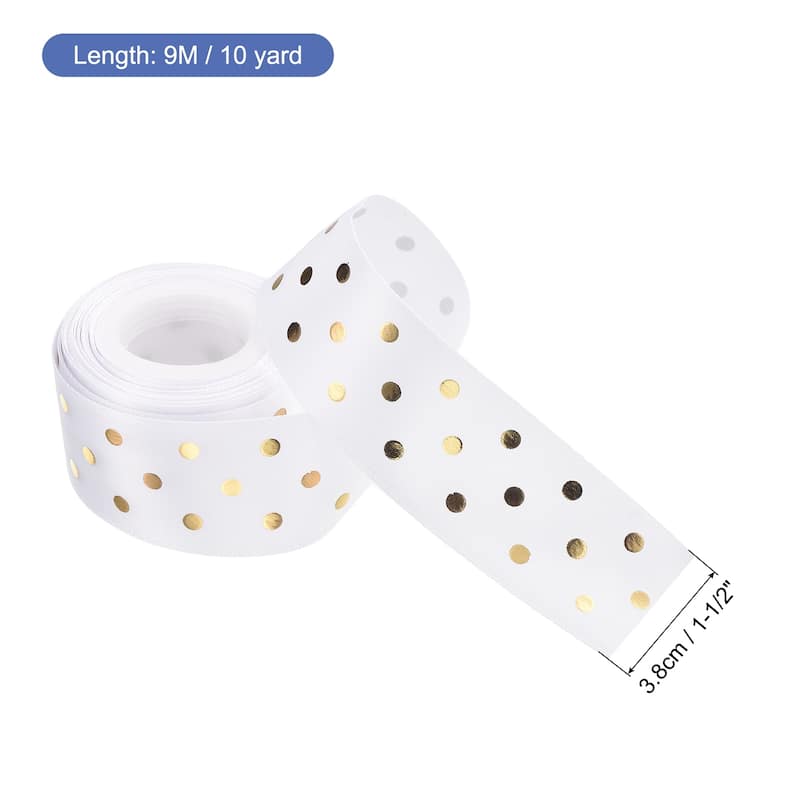Grosgrain Ribbons 25 Yards Ribbon Bow Decoration for Craft - White - 10 Yards x 1-1/2 Inch