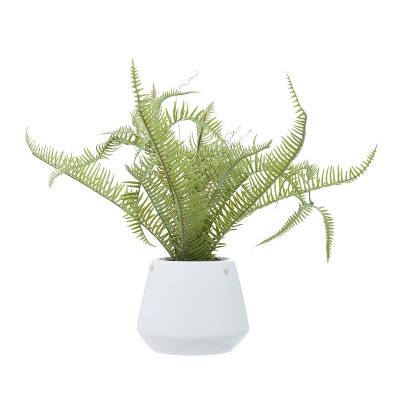 White Ceramic Contemporary Artificial foliage