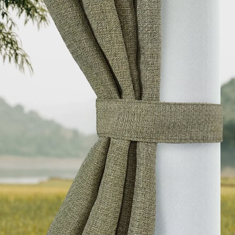 Outdoor Gobi Tweed Woven UV Protected Privacy Grommet Panel