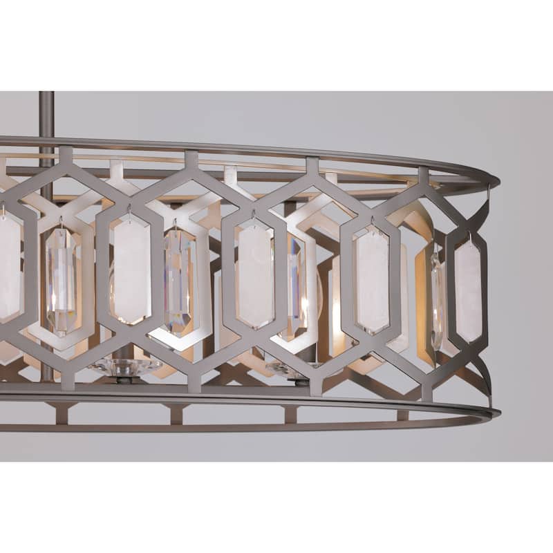 Minka Lavery 3588 Hexly 5 Light 44" Wide Linear Chandelier