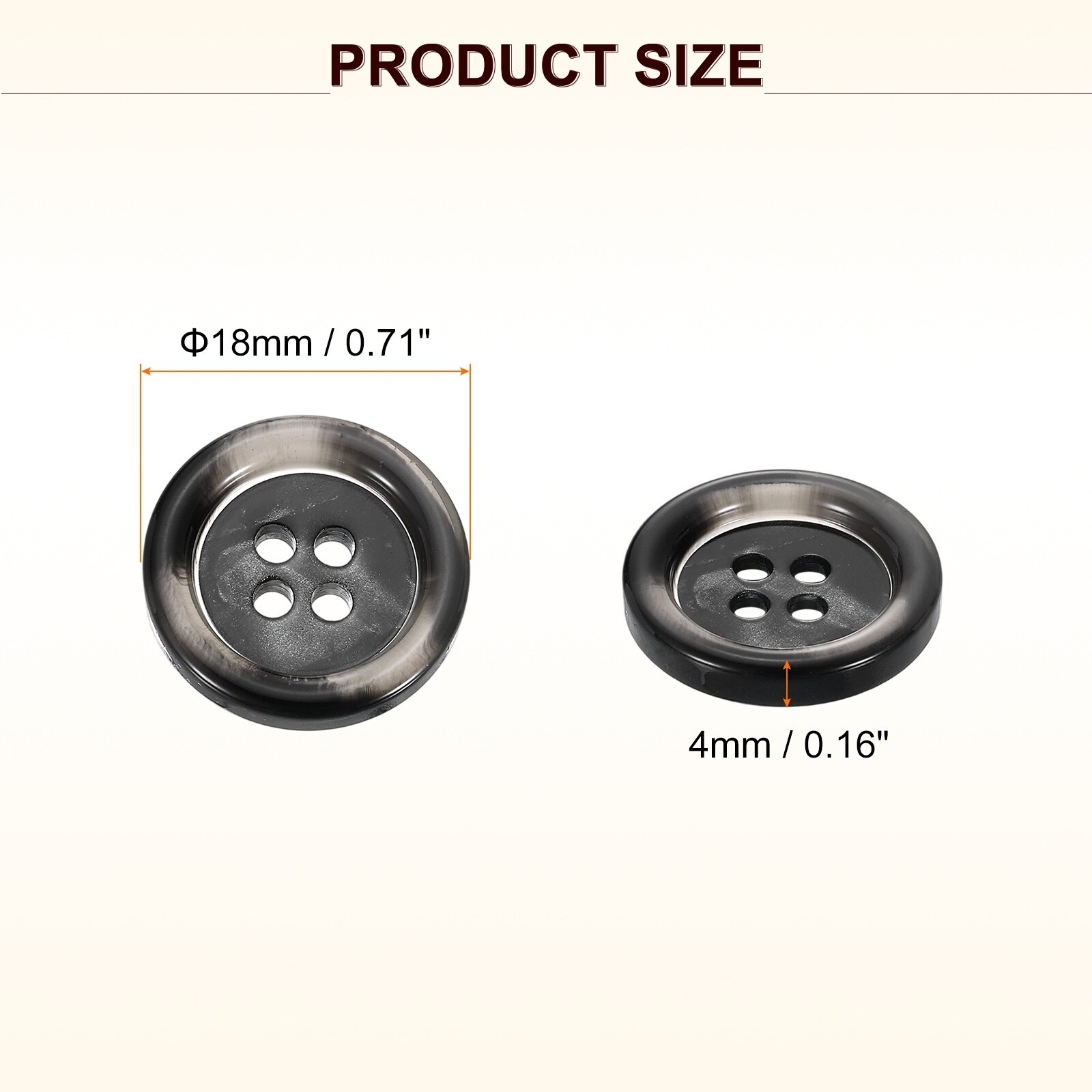 Sewing Button 4 Holes Resin Round Buttons Craft Sewing Accessories for Clothing DIY Crafts Decoration