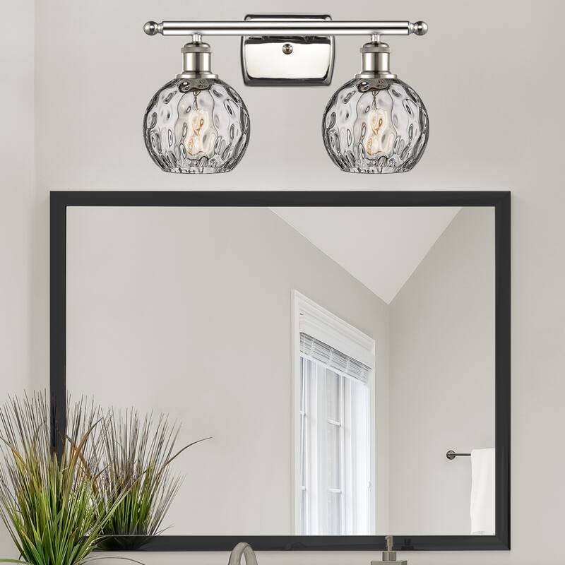 Innovations Lighting Athens Water Glass 2 Light 16" Bath Vanity Light