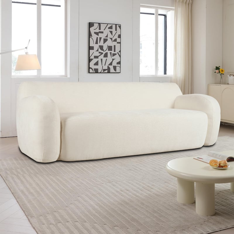 Modern Minimalist Bean Bag Sofa with High Resilience Foam Filling for Bedroom Living Room Apartment Dorm Room Lounge - Beige