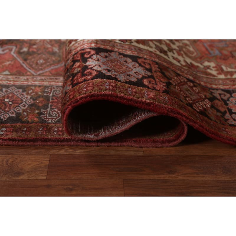 Vintage Geometric Heriz Persian Traditional Area Rug Wool Hand-knotted - 8'5" x 11'1"