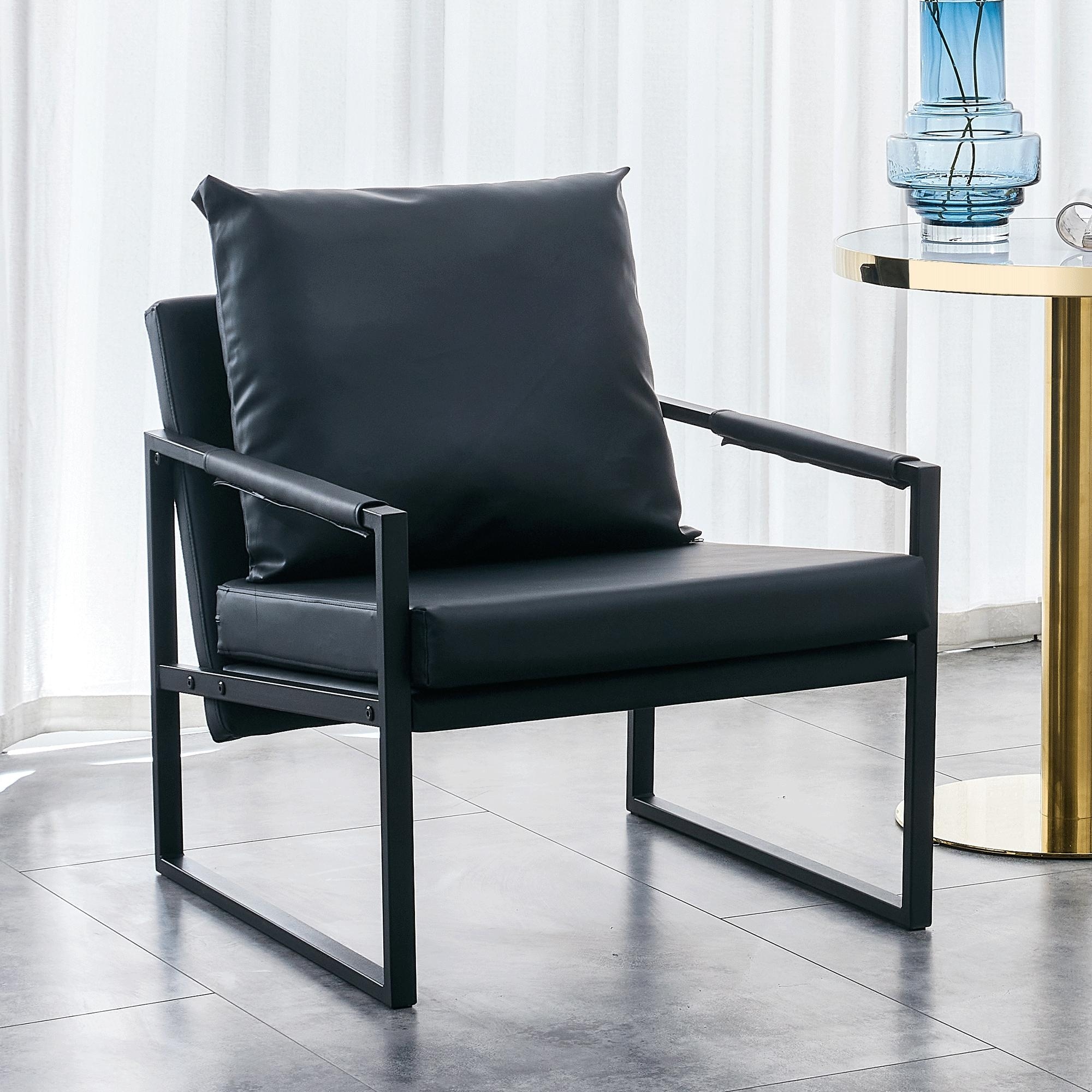 Metal frame cushion chair discount