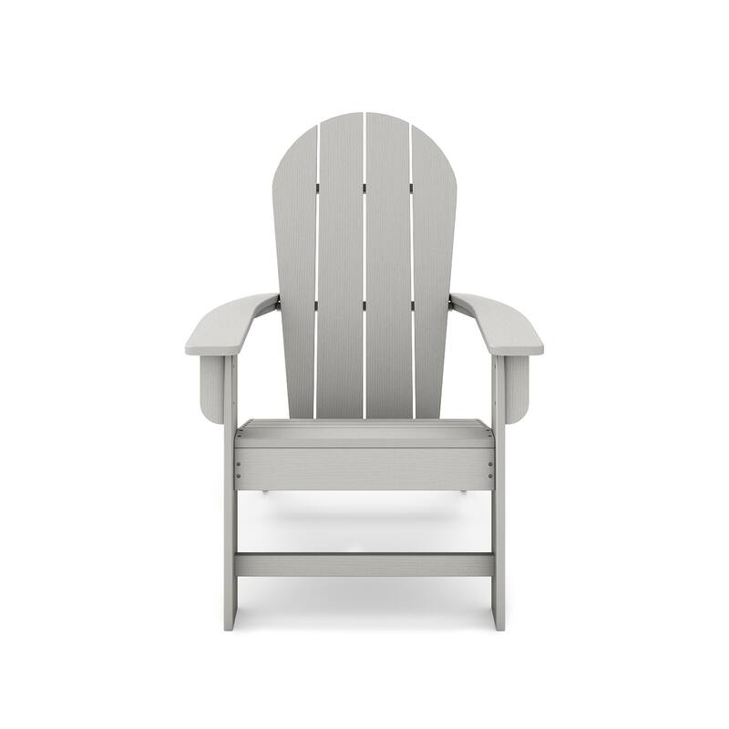 Brown Adirondack Chair - Premium Hdpe Poly Lumber For Pool (Excluding the table) - Dark Gray
