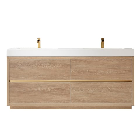 Huesca Double Bath Vanity with Composite Sink Top without Mirror