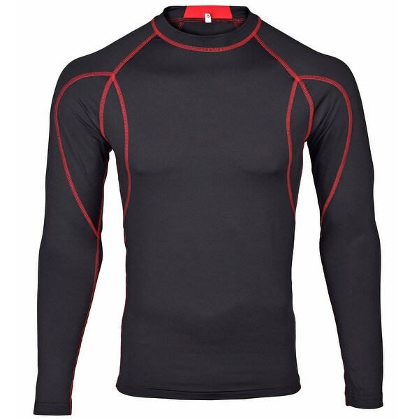 WICKED STOCK Men's Cool Dry Long Sleeve Compression Shirt Top FSF-2