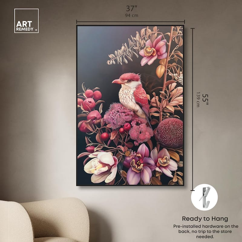 Bird and Bloom Canvas by Art Remedy