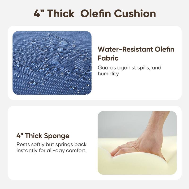 Pocassy Outdoor Patio 2-Person Swing Glider Chair