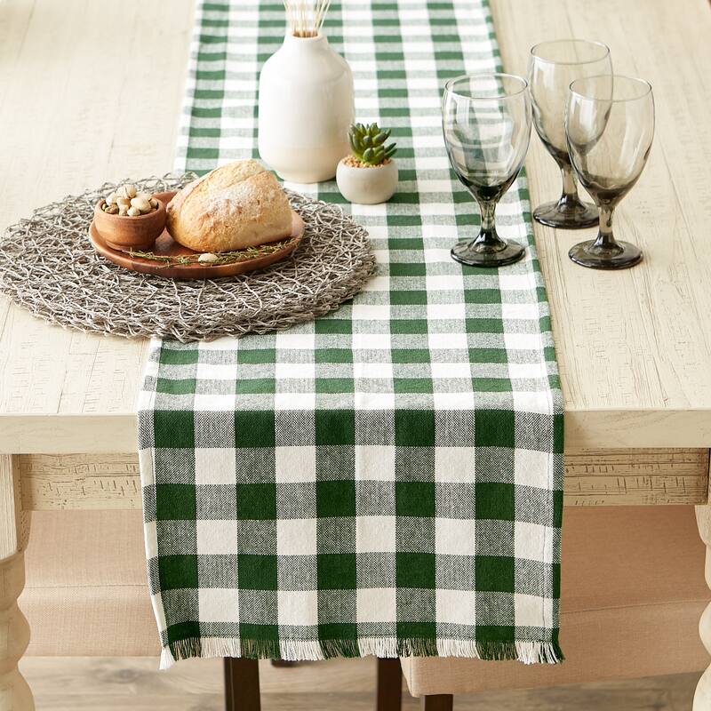 DII Heavyweight Fringed Table Runner