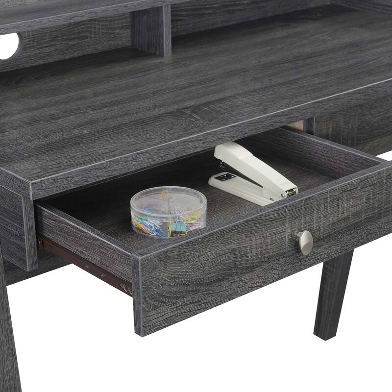 Convenience Concepts Newport Deluxe 2 Drawer Desk with Shelf