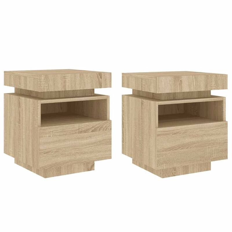 vidaXL Bedside Cabinet Engineered wood Compact Bedside Cabinet