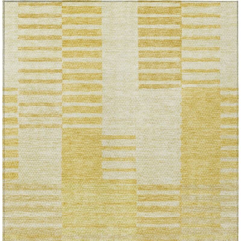 HomeRoots Striped Transitional Rectangle Outdoor Rug
