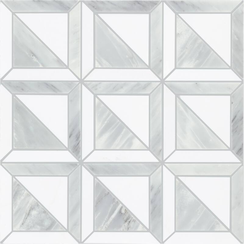 Daltile Gamma Natural Stone Window Wall and Floor Mosaic Tile (Set of 10) - Silver