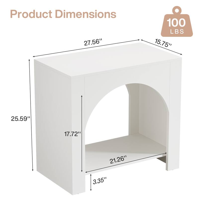 Farmhouse Night Stand Bedside Table for Bedroom Home Living Room