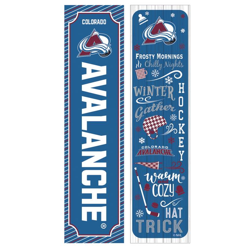 47" Double Sided Seasonal Porch Leaner, Colorado Avalanche - 47" x 11.25"